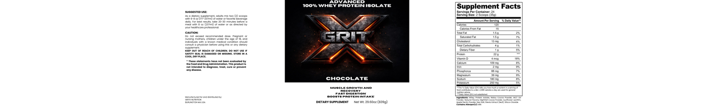 Advanced 100% Whey Protein Isolate (Chocolate)